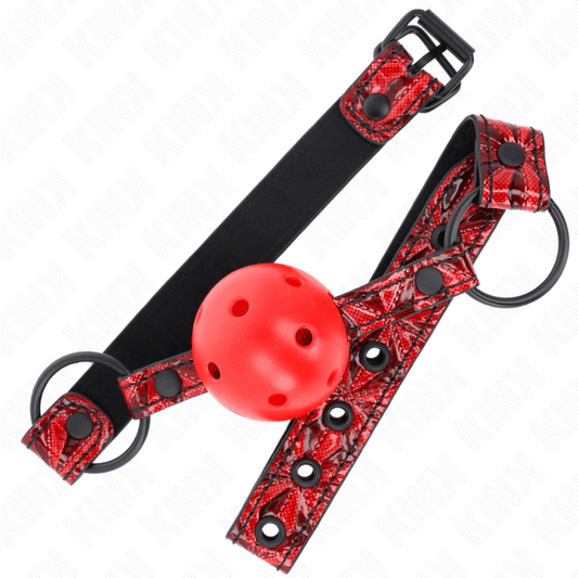 KINK - DIAMOND PATTERN BALL 4.5 CM GAG MODEL 1 64.5 CM ADJUSTABLE 42 - 60 CM - Kink&Play
