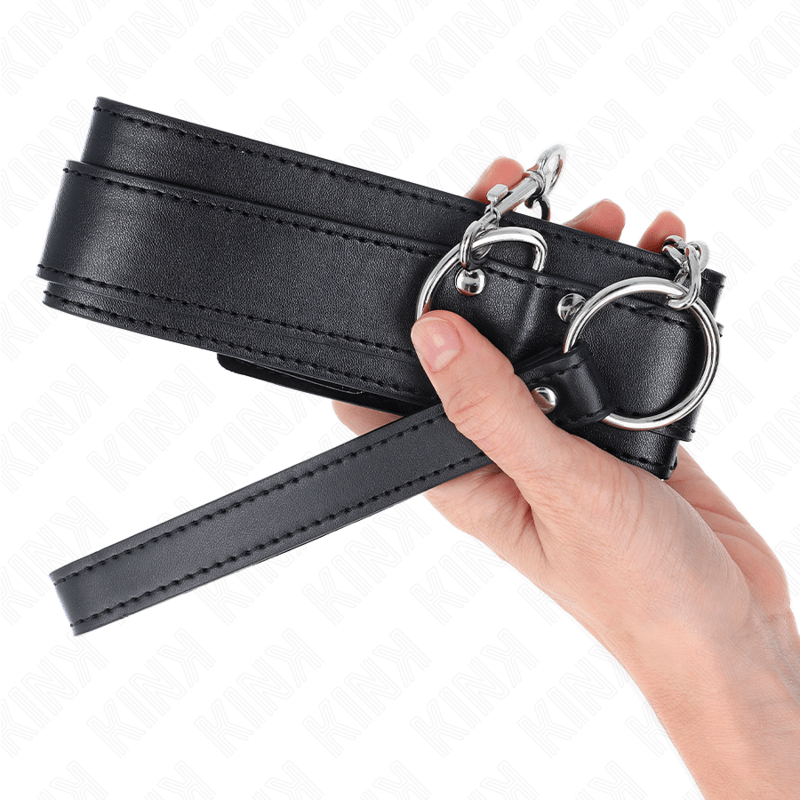 KINK - NECKLACE WITH STRAP 65 CM SILVER BUCKLES ADJUSTABLE 33 - 46 CM X 5.5 CM - Kink&Play