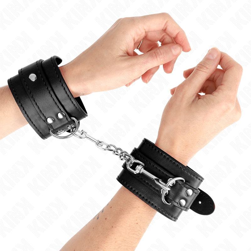 KINK - SIMPLE WRIST RESTRAINTS BLACK ADJUSTABLE 20 - 23 CM X 5.5 CM - Kink&Play
