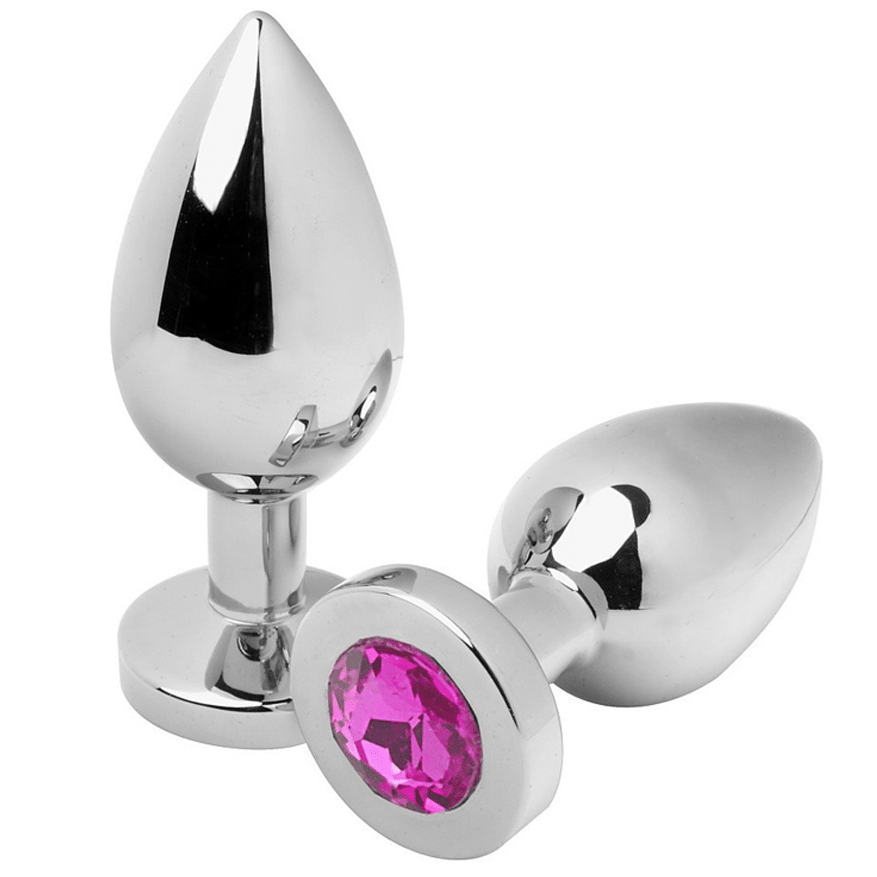 METAL HARD - ANAL PLUG DIAMOND PINK MEDIUM 7.62CM - Kink&Play