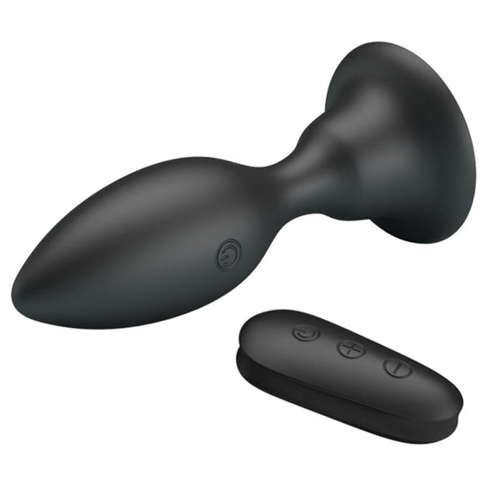 MR PLAY - ANAL PLUG WITH VIBRATION BLACK REMOTE CONTROL - Kink&Play