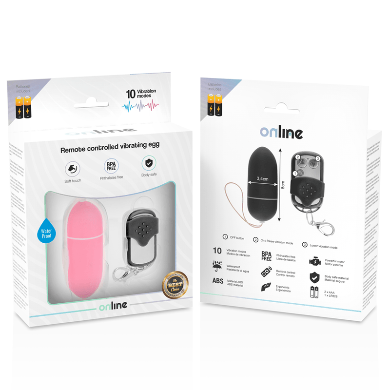 ONLINE - REMOTE CONTROL VIBRATING EGG L PINK - Kink&Play