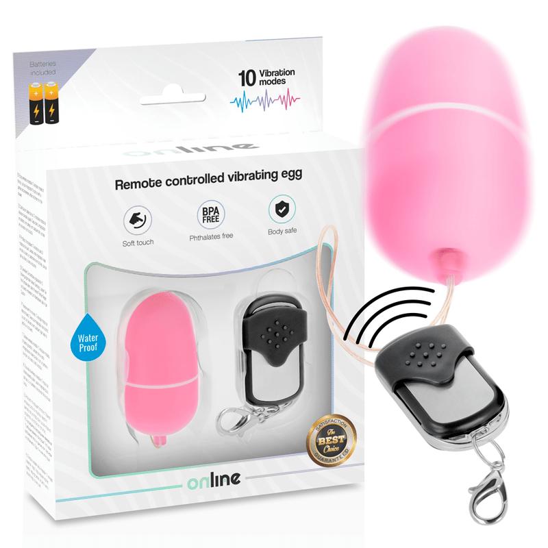 ONLINE - REMOTE CONTROL VIBRATING EGG M PINK - Kink&Play