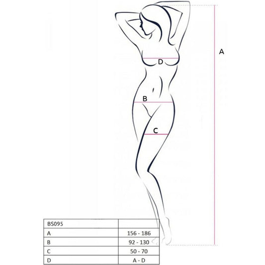 PASSION - BS095 BLACK BODYSTOCKING ONE SIZE - Kink&Play