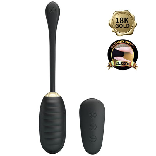 PRETTY LOVE - DOREEN LUXURY RECHARGEABLE VIBRATING EGG BLACK REMOTE CONTROL - Kink&Play