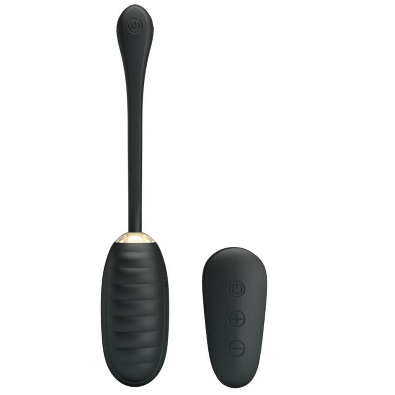 PRETTY LOVE - DOREEN LUXURY RECHARGEABLE VIBRATING EGG BLACK REMOTE CONTROL - Kink&Play