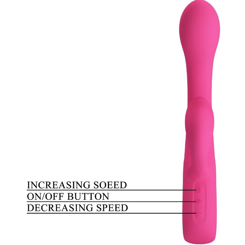 PRETTY LOVE - FRITZ RABBIT VIBRATOR 12 VIBRATIONS PINK - Kink&Play