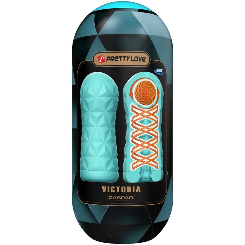 PRETTY LOVE - VICTORIA CASPAR MASTURBATOR AQUA GREEN - Kink&Play