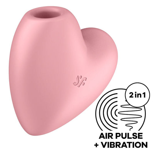 SATISFYER - CUTIE HEART AIR PULSE STIMULATOR & VIBRATOR BLUE - Kink&Play
