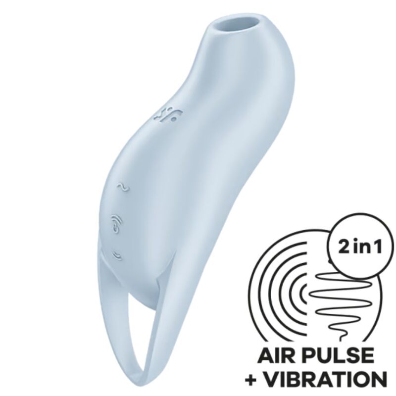 SATISFYER - POCKET PRO 1 CLITORIS STIMULATOR LIGHT BLUE - Kink&Play