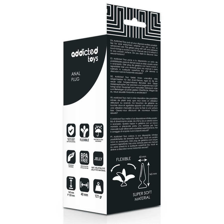 ADDICTED TOYS - ANAL PLUG 14.5 CM BLACK - Kink&Play