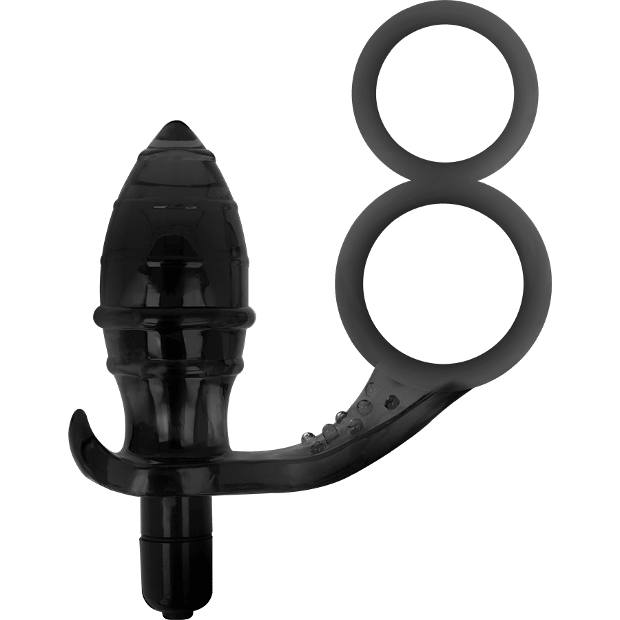 ADDICTED TOYS - ANAL PLUG WITH DOUBLE BLACK RING - Kink&Play