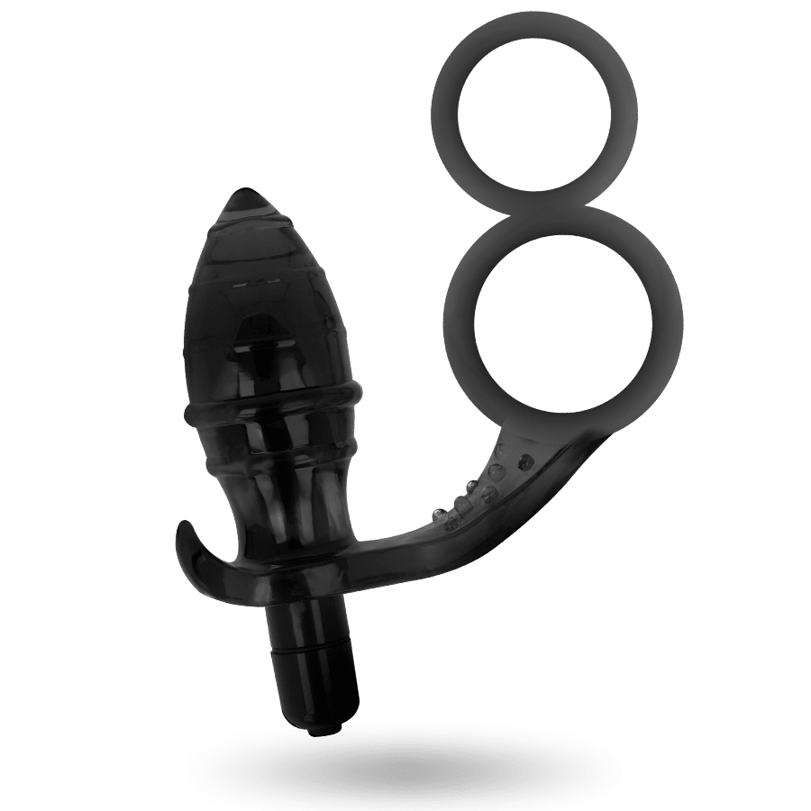 ADDICTED TOYS - ANAL PLUG WITH DOUBLE BLACK RING - Kink&Play