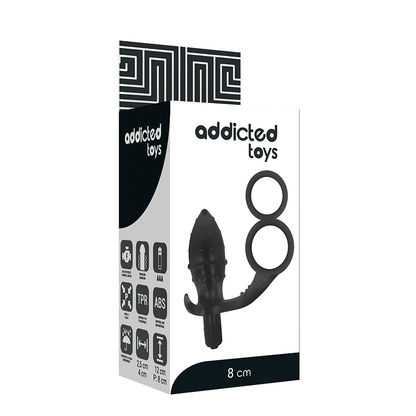 ADDICTED TOYS - ANAL PLUG WITH DOUBLE BLACK RING - Kink&Play