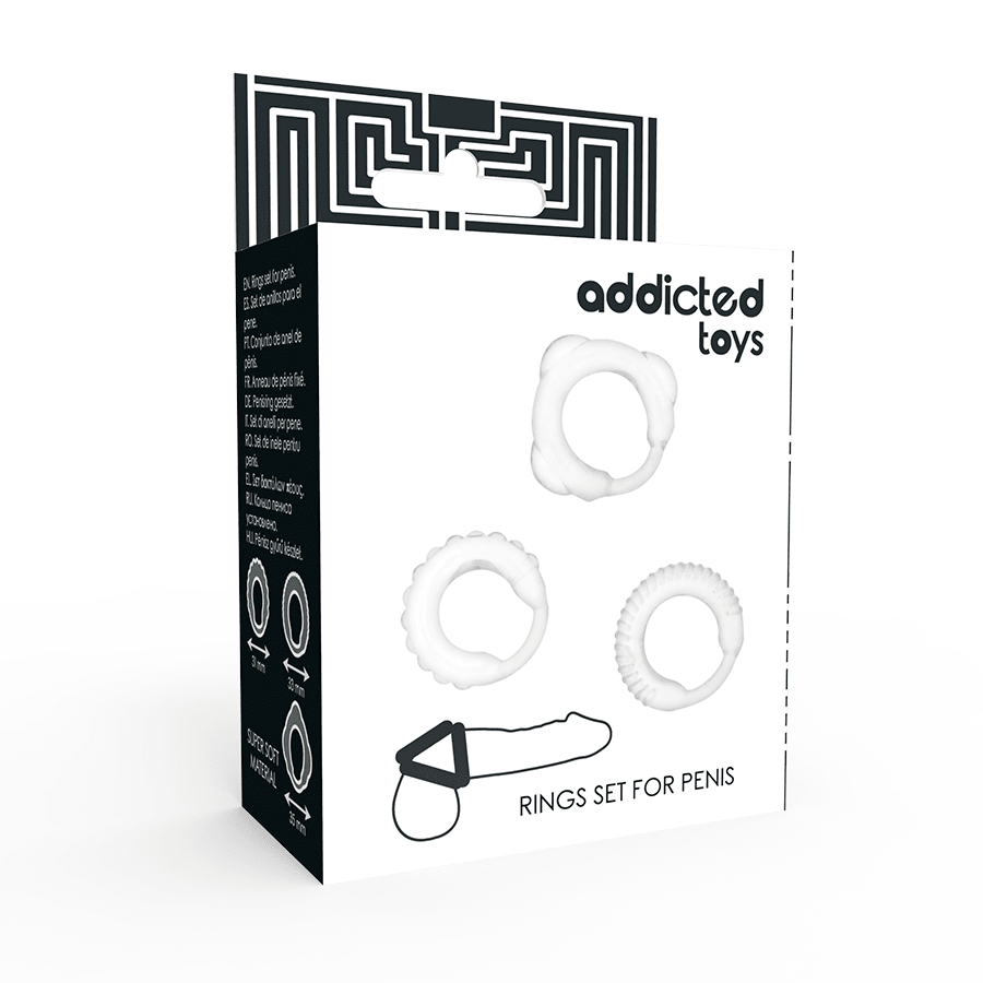 ADDICTED TOYS - C - RING SET CLEAR - Kink&Play