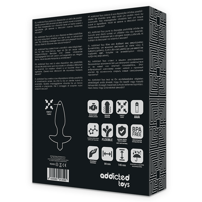 ADDICTED TOYS - MASSAGER PLUG ANAL WITH VIBRATION BLACK - Kink&Play