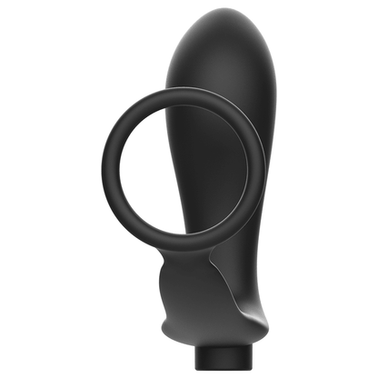 ADDICTED TOYS - PENIS RING WITH REMOTE CONTROL ANAL PLUG BLACK RECHARGEABLE - Kink&Play