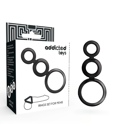 ADDICTED TOYS - RINGS SET FOR PENIS - SMOKED - Kink&Play