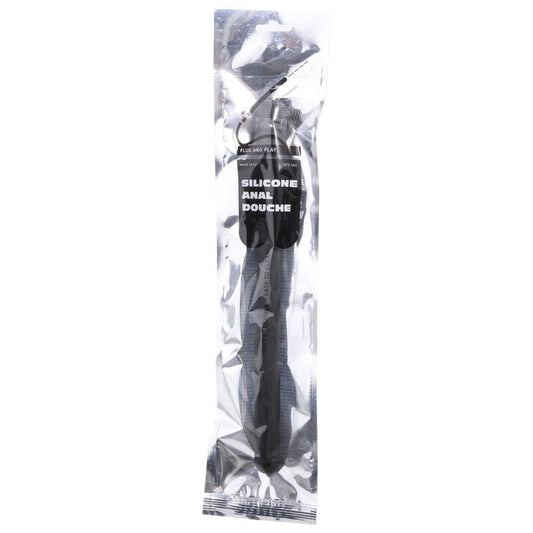 ALL BLACK - RIDGED SHOWER ANAL SILICONE 27 CM - Kink&Play