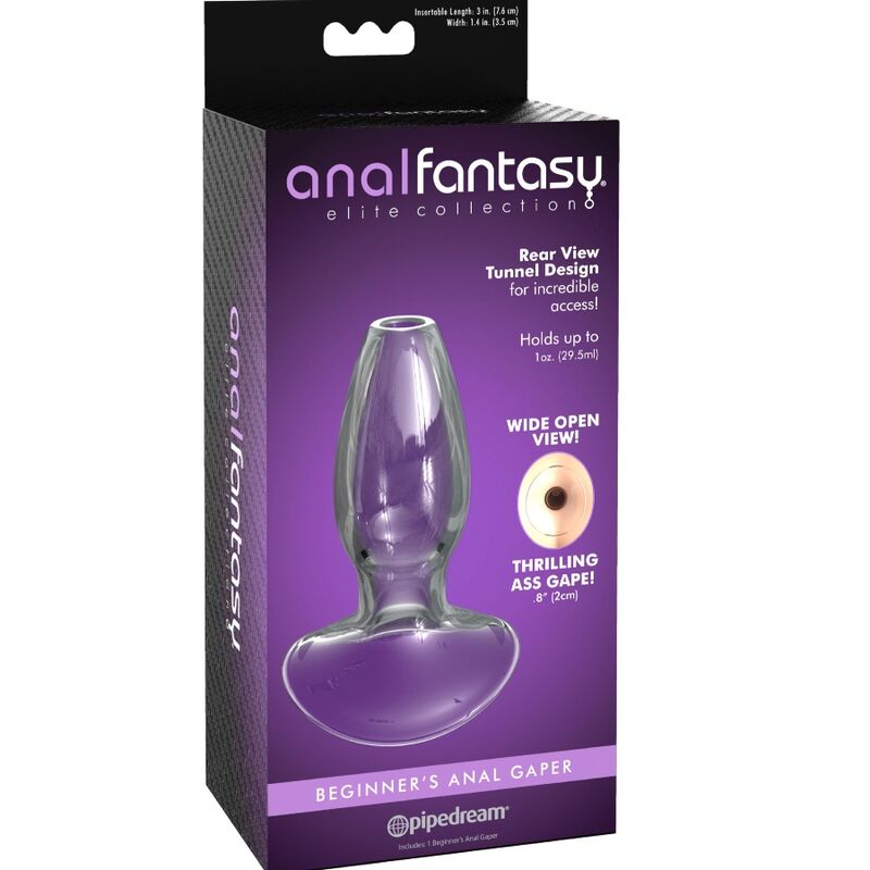 ANAL FANTASY ELITE COLLECTION - ANAL GAPER DILATOR FOR BEGINNERS CRYSTAL SIZE S - Kink&Play