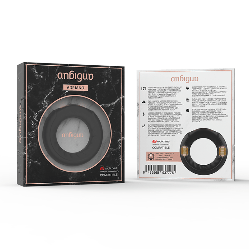 ANBIGUO - ADRIANO VIBRATING RING COMPATIBLE WITH WATCHME WIRELESS TECHNOLOGY - Kink&Play