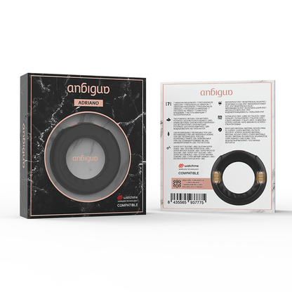 ANBIGUO - ADRIANO VIBRATING RING COMPATIBLE WITH WATCHME WIRELESS TECHNOLOGY - Kink&Play