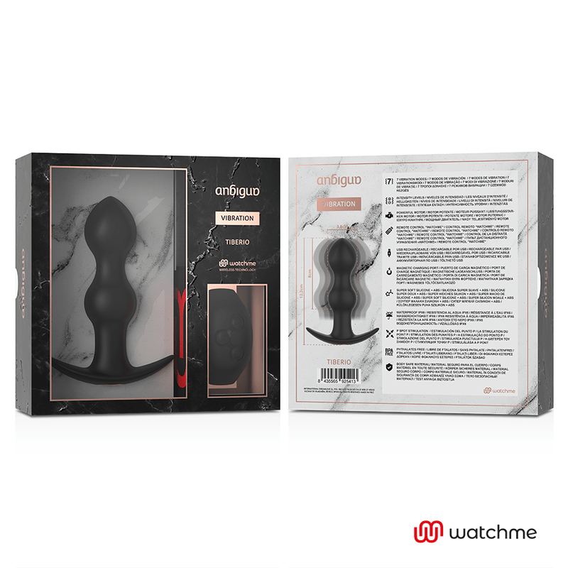 ANBIGUO - WATCHME REMOTE CONTROL PLUG ANAL VIBRATOR TIBERIO - Kink&Play