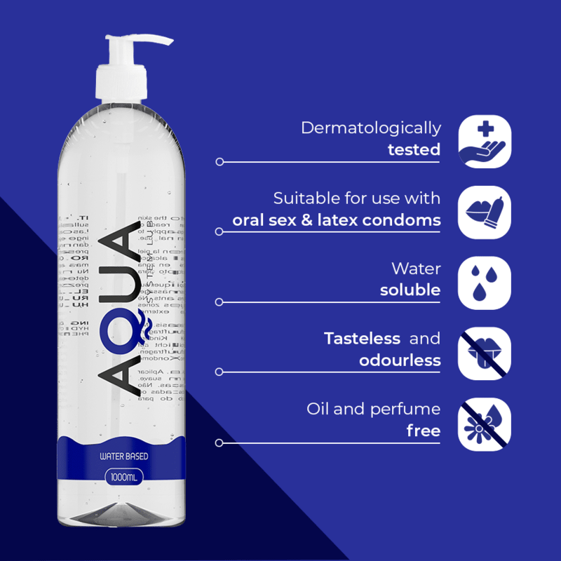 AQUA QUALITY - WATER BASED LUBRICANT 1000 ML - Kink&Play