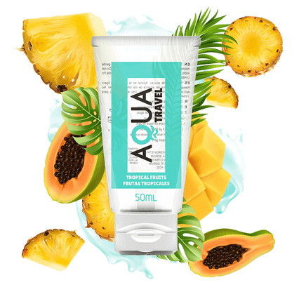 AQUA TRAVEL - FLAVOUR WATERBASED LUBRICANT TROPICAL FRUITS - 50 ML - Kink&Play