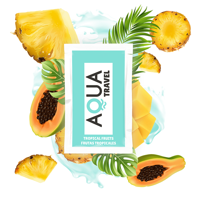 AQUA TRAVEL - TROPICAL FRUITS FLAVOUR WATERBASED LUBRICANT 6 ML - Kink&Play