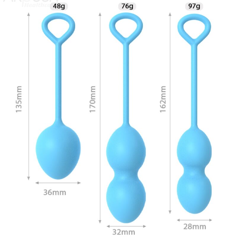 ARMONY - ANABIOSIS VAGINAL DUMBBELL 3 LEVELS BLUE - Kink&Play