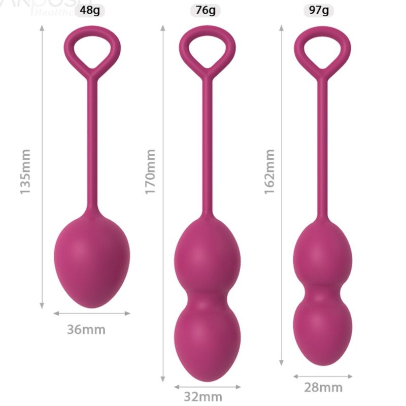 ARMONY - ANABIOSIS VAGINAL DUMBBELL 3 LEVELS BURGUNDY - Kink&Play