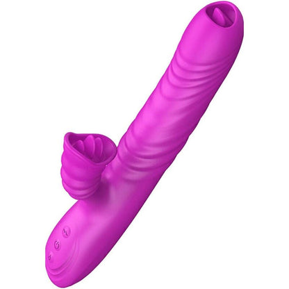 ARMONY - ANGELIA MULTIFUNCTION VIBRATOR DOUBLE TONGUE VIOLET HEAT EFFECT - Kink&Play