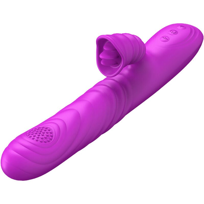 ARMONY - ANGELIA MULTIFUNCTION VIBRATOR WITH STIMULATING TONGUE VIOLET HEAT EFFECT - Kink&Play