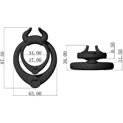 ARMONY - BULL'S PASION RING BLACK - Kink&Play