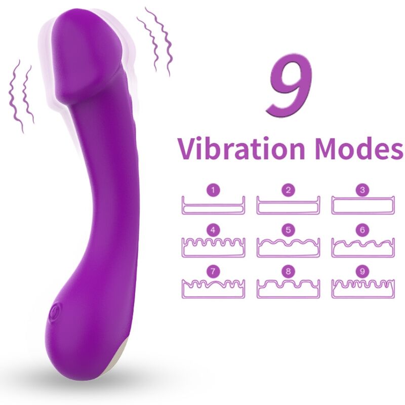 ARMONY - DILDO VIBRATOR G - SPOT SILICONE PURPLE - Kink&Play