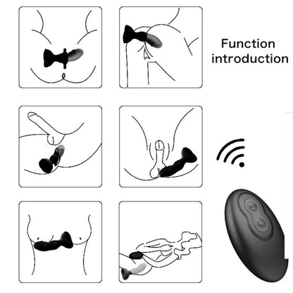 ARMONY - EXTREME A BLOOM ROSE VIBRATOR & ANAL PLUG REMOTE CONTROL BLACK - Kink&Play