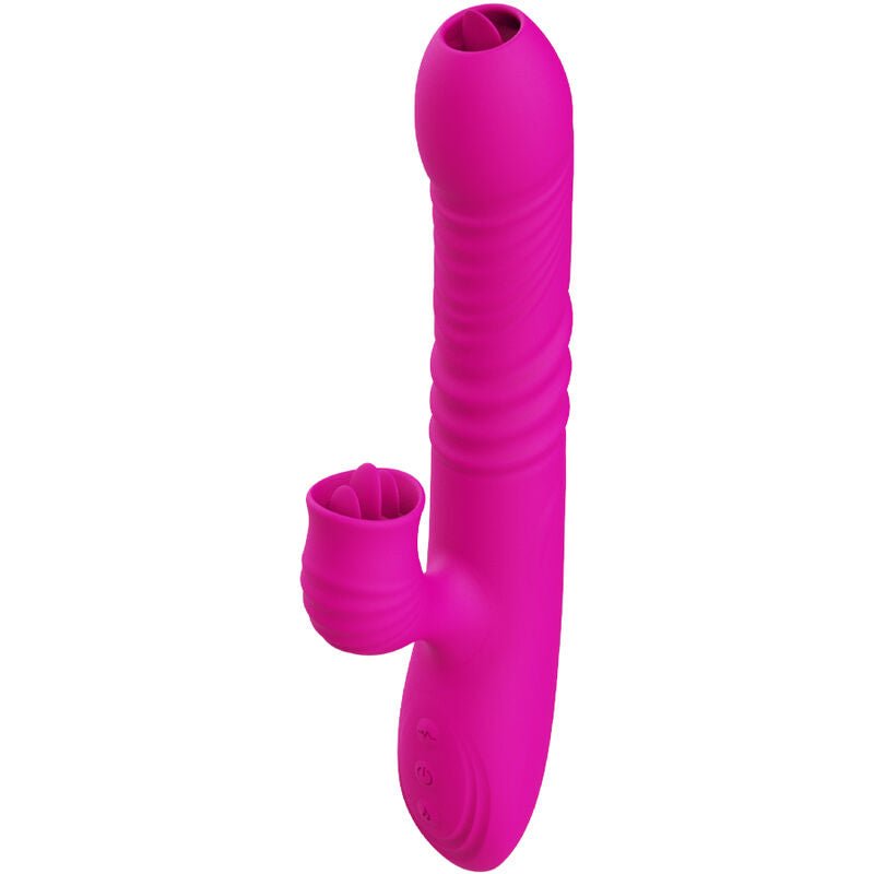 ARMONY - FANNY MULTIFUNCTION DOUBLE TONGUE VIBRATOR FUCHSIA HEAT EFFECT - Kink&Play