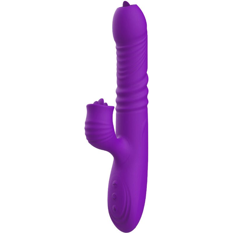 ARMONY - FULLY G SPOT RABBIT VIBRATOR WITH STIMULATING TONGUE VIOLET HEAT EFFECT - Kink&Play