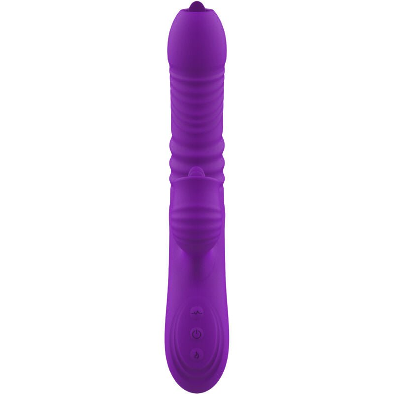 ARMONY - FULLY G SPOT RABBIT VIBRATOR WITH STIMULATING TONGUE VIOLET HEAT EFFECT - Kink&Play