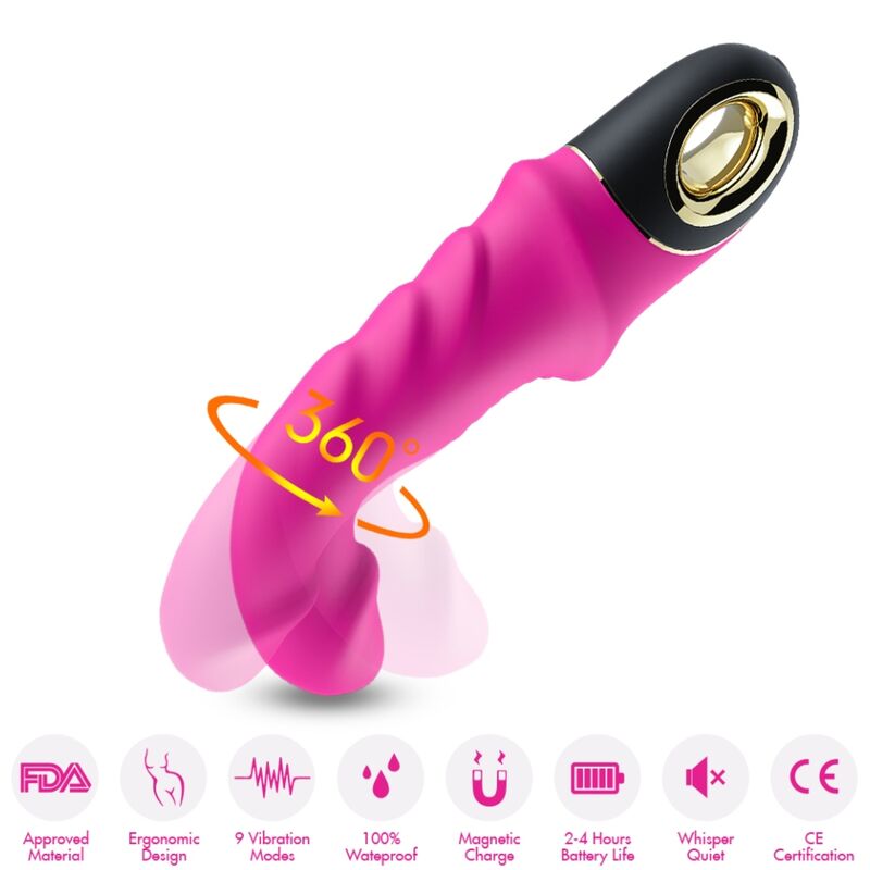 ARMONY - JOYBLADE DILDO VIBRATOR ROTATOR FUCHSIA - Kink&Play