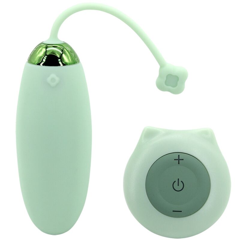 ARMONY - KITTY FUN EGG VIBRATOR REMOTE CONTROL 10 VIBRATIONS GREEN - Kink&Play