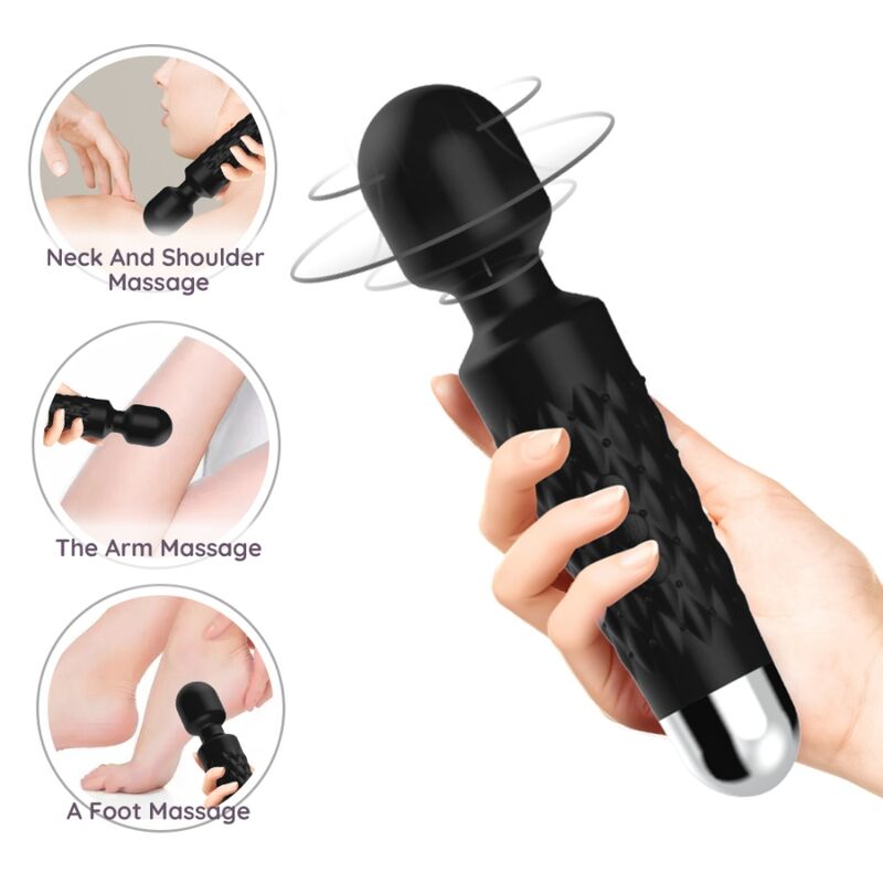ARMONY - POSTMAN MASSAGER & VIBRATOR SUPER FLEXIBLE HEAD BLACK - Kink&Play