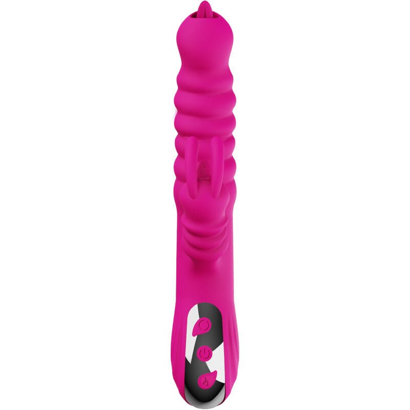 ARMONY - RABBIT DOUBLE TONGUE MULTIFUNCTION VIBRATOR FUCHSIA HEAT EFFECT - Kink&Play