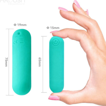 ARMONY - SPLASH HAHA VIBRATOR BULLET SILICONE 10 VIBRATIONS 75 X 19 CM GREEN - Kink&Play