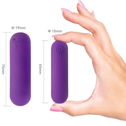 ARMONY - SPLASH HAHA VIBRATOR BULLET SILICONE 10 VIBRATIONS 75 X 19 CM PURPLE - Kink&Play