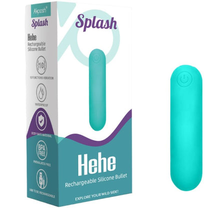 ARMONY - SPLASH HEHE VIBRATOR BULLET SILICONE 10 VIBRATIONS 65 X 15 CM GREEN - Kink&Play