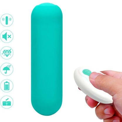 ARMONY - SPLASH JOIE VIBRATOR BULLET SILICONE REMOTE CONTROL 10 VIBRATIONS 75 X 19 CM GREEN - Kink&Play