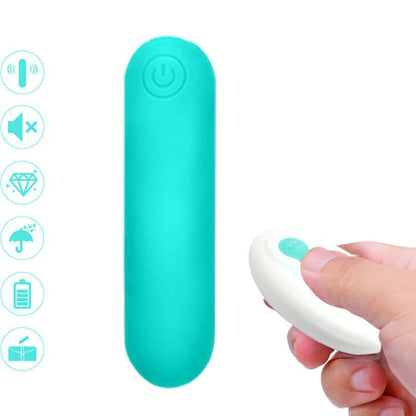 ARMONY - SPLASH JOLINE VIBRATOR BULLET SILICONE REMOTE CONTROL 10 VIBRATIONS 65 X 15 CM GREEN - Kink&Play
