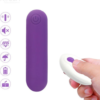 ARMONY - SPLASH JOLINE VIBRATOR BULLET SILICONE REMOTE CONTROL 10 VIBRATIONS 6.5 X 1.5 CM PURPLE - Kink&Play